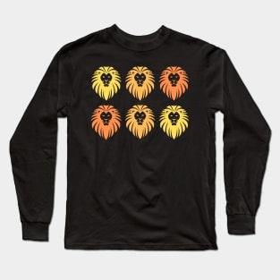 Yellow and orange transparent lions Long Sleeve T-Shirt